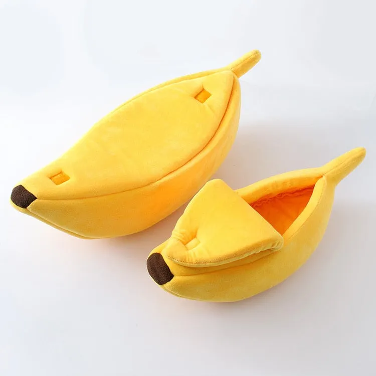 Banana Cat Bed House Cozy Mat