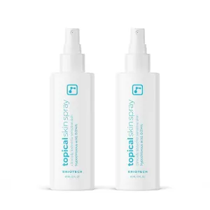 BRIOTECH Topical Skin Spray, Hypochlorous Acid Spray for Sensitive Skin, HOCl Facial Mist, Full Body Support Against Irritation, Calm Redness, Soothe Foot & Scalp, Travel Size 2 oz (2 Pack)