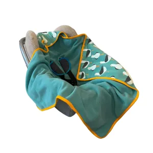 Car Seat Baby Wrap - TEAL SEAGULLS