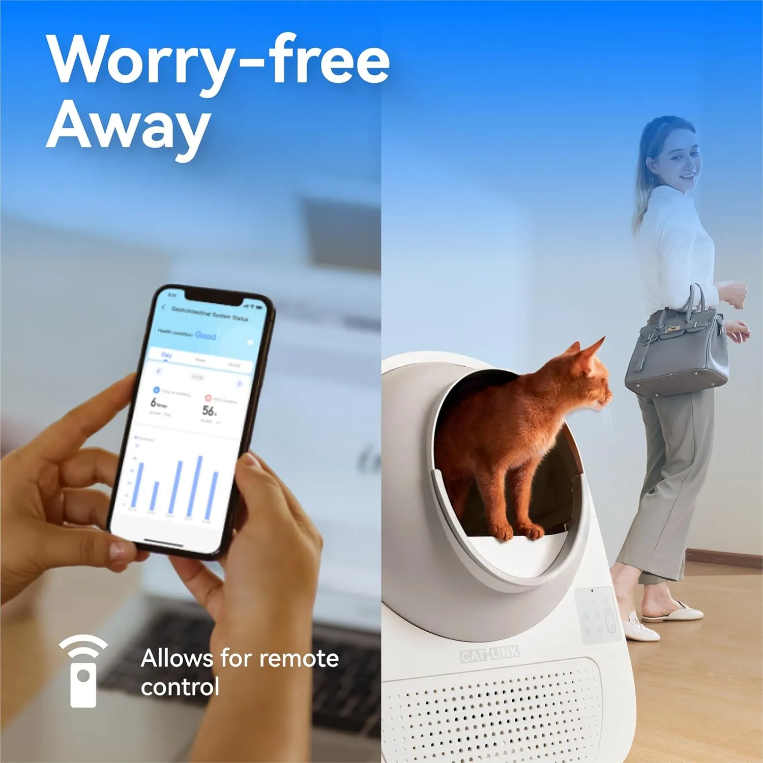 CATLINK Self Cleaning Cat Litter Box for Multiple Cats, Health Monitoring, Automatic Litter Box with APP, Triple Odor Control, Includes 60 Trash Bags, 65L Extra Large Robot (Luxury Pro-X)