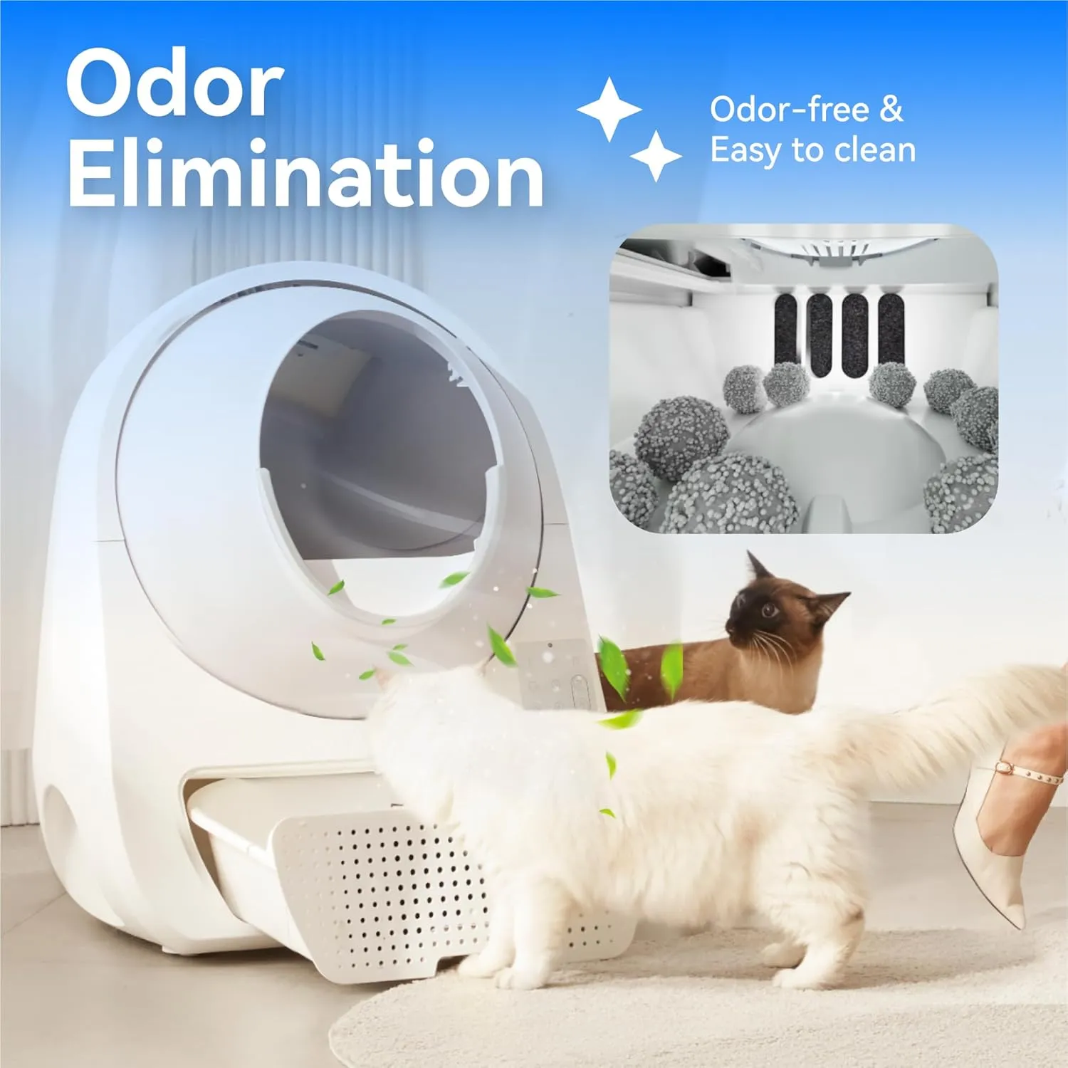 CATLINK Self Cleaning Cat Litter Box for Multiple Cats, Health Monitoring, Automatic Litter Box with APP, Triple Odor Control, Includes 60 Trash Bags, 65L Extra Large Robot (Luxury Pro-X)