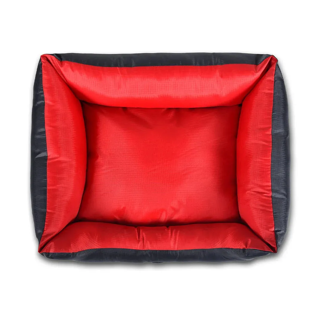 Chew Proof and Water repellent Lounger Dog Bed - Red