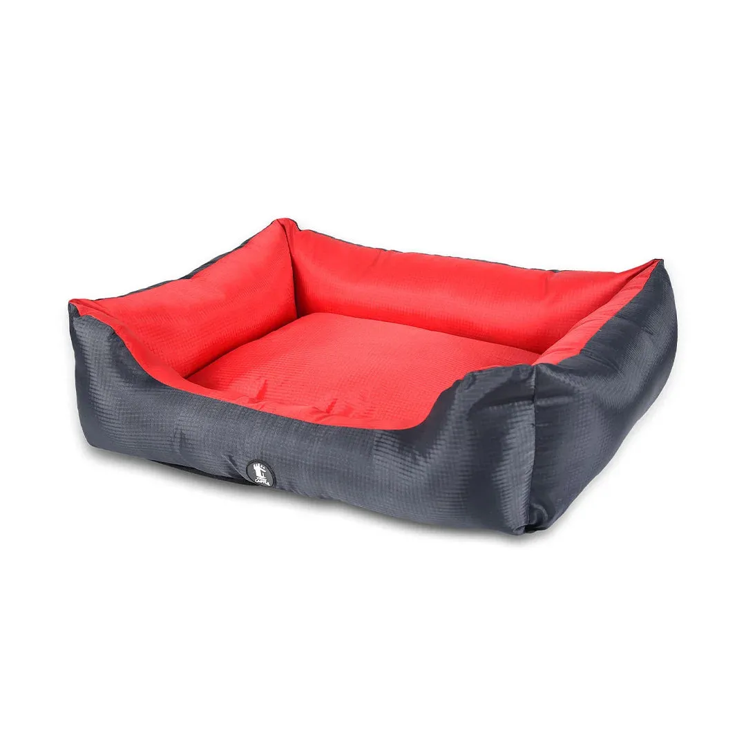Chew Proof and Water repellent Lounger Dog Bed - Red