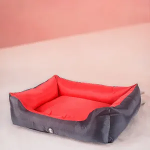 Chew Proof and Water repellent Lounger Dog Bed - Red