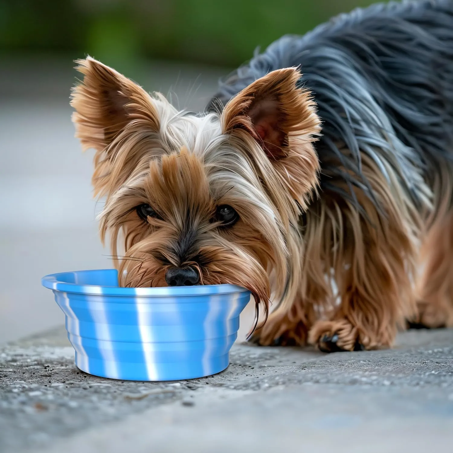 Collapsible Dog Bowls 3-Pack, Portable Travel Dog Bowl with Carabiner, Food-Grade Silicone Pet Bowl for Hiking, Walkin