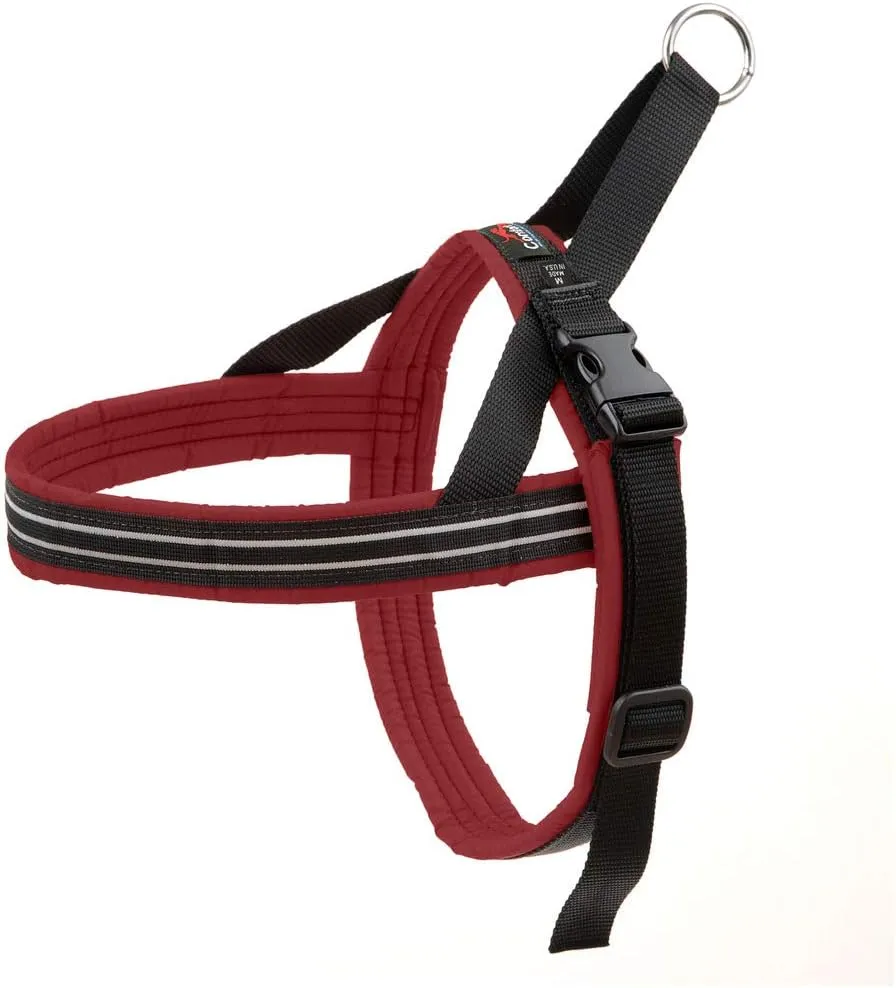 ComfortFlex Sport Dog Harness - Made in The USA - Fully Padded, Reflective, Adjustable, Lightweight No-Choke, No-Pull, Non-Chafing Design for Active Dogs, Enhanced Control, Medium, Bordeaux