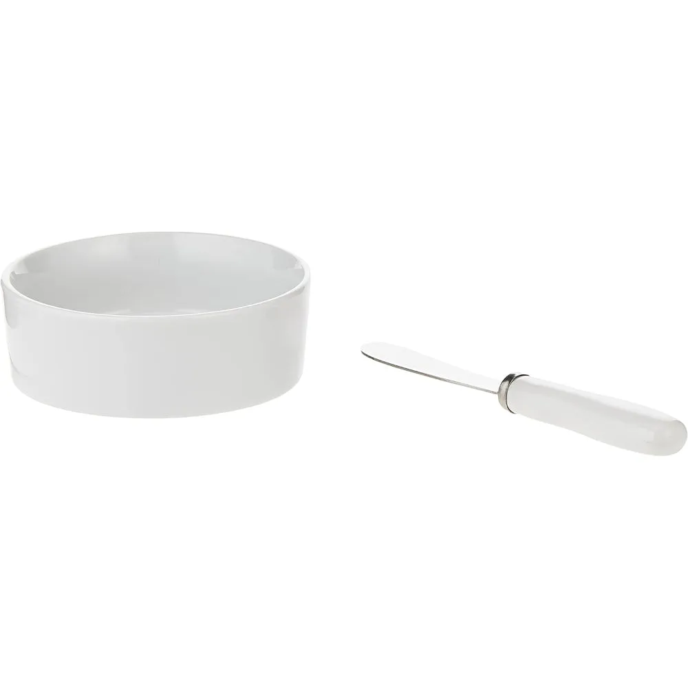 Cuisine Art Bamboo Board with Ceramic Bowl & Knife