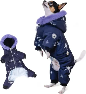Dog Winter Jacket, Waterproof Full Body Dog Coat, Snow Jacket for Dogs, Dog Snowsuit, Winter Coat for Dogs - Perfect for Cold Weather (L:Chest 16.93'', Length: 12.6'')
