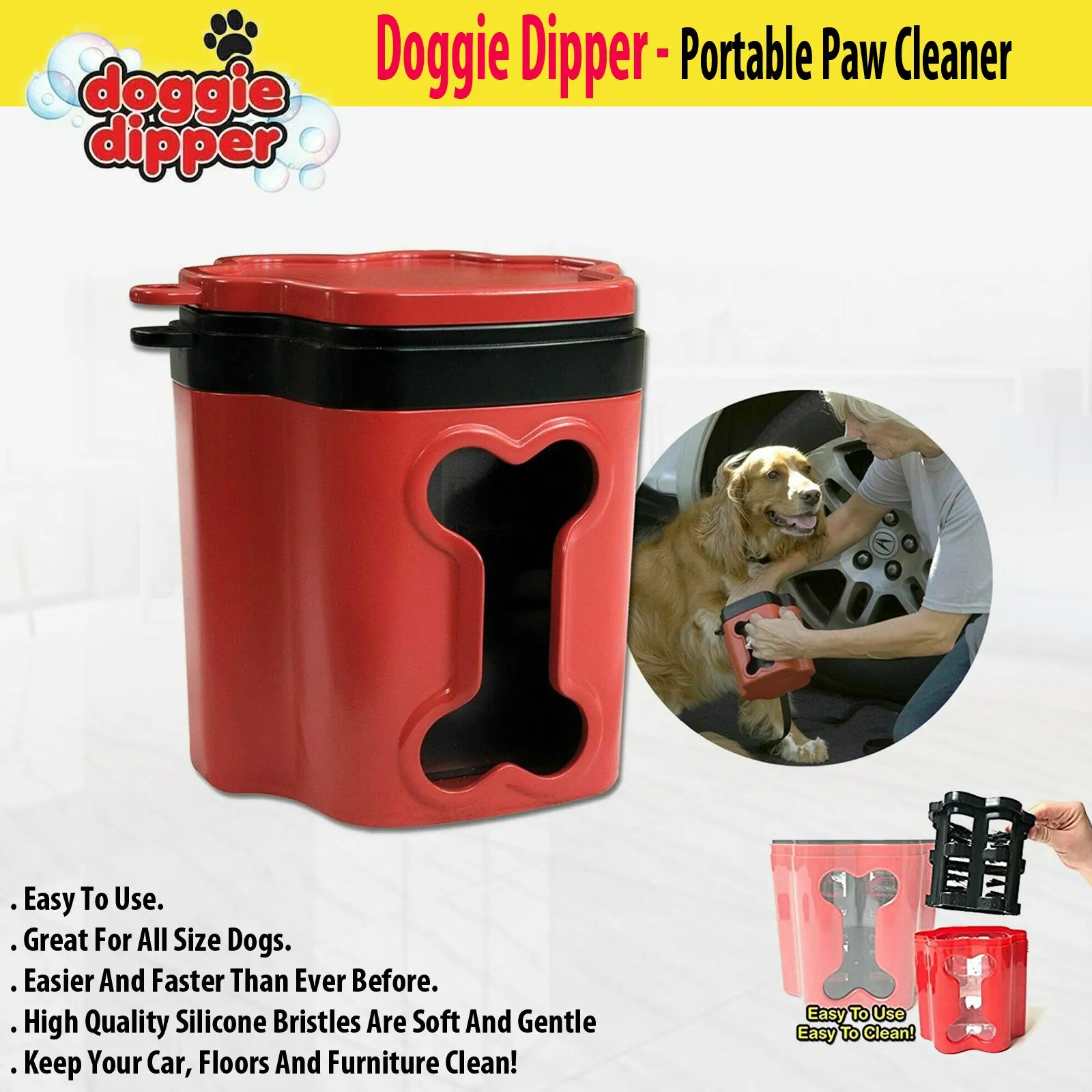 Doggie Dipper - Portable Paw Cleaner