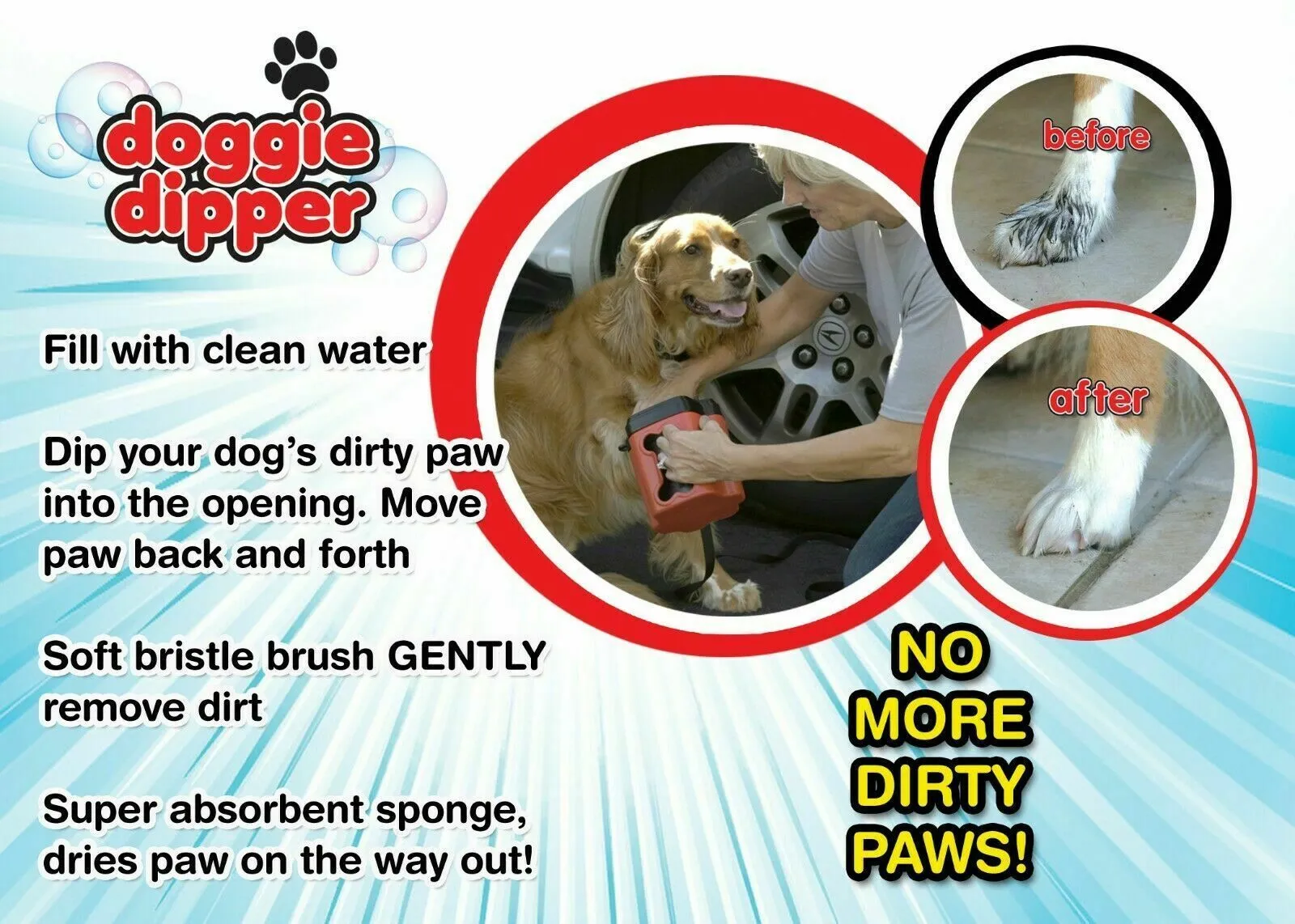 Doggie Dipper - Portable Paw Cleaner