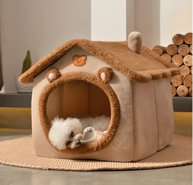 Foldable Pet House Removable Washable Cat House Puppy Cave Sofa Pet Bed House for Extra Small Dogs and Small and Medium Cats