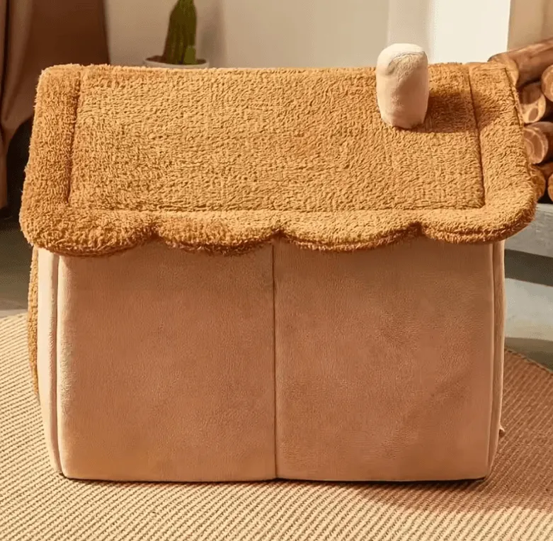 Foldable Pet House Removable Washable Cat House Puppy Cave Sofa Pet Bed House for Extra Small Dogs and Small and Medium Cats