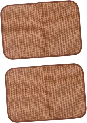 GALPADA 2pcs Dog Cooling Mats Rattan Bamboo Pet Bed Summer Kennel Mat for Dogs Cooling Blanket for Pups