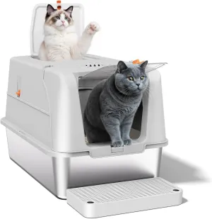 Grey Cat Large Litter Box, 1 Pack