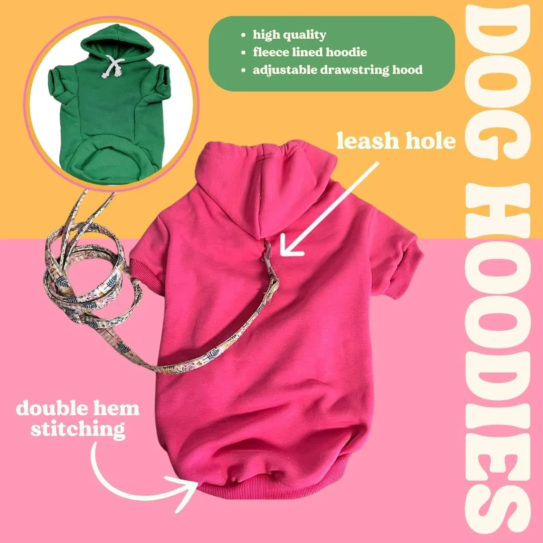 Love is Love Dog Hoodie | Fleece Lined |Leash Hole| Pride Day | LGBTQ  | Rainbow | Parade|Red, Small 305