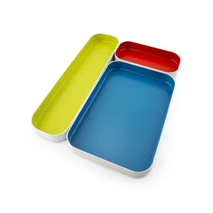 metal stacking bins   drawer organizers sets of 3 1"