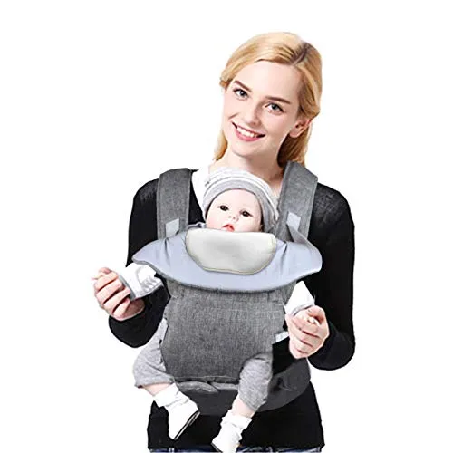 Metene Baby Carrier, 4-in-1 Adjustable Infants Holder, Soft and Breathable, Ergonomically Designed Kids Wrap with Removable Bib, Toddler Carrier Perfect for Newborn Babies and Children up to 33 lbs