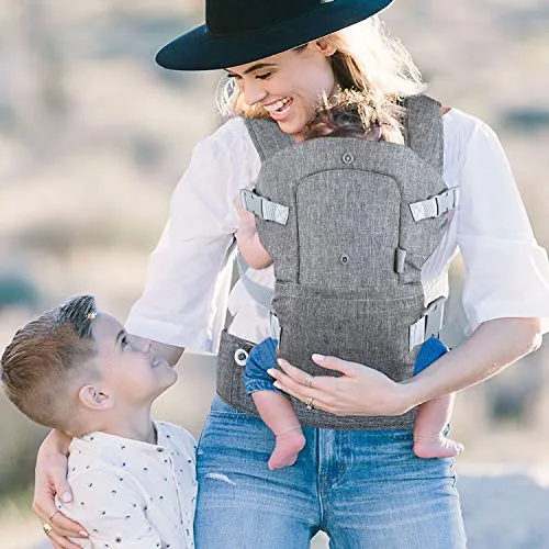 Metene Baby Carrier, 4-in-1 Adjustable Infants Holder, Soft and Breathable, Ergonomically Designed Kids Wrap with Removable Bib, Toddler Carrier Perfect for Newborn Babies and Children up to 33 lbs