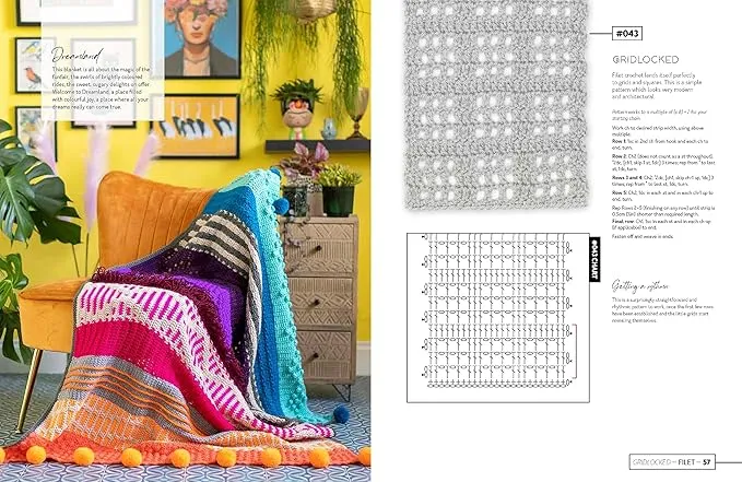 Mix and Match Modern Crochet Blankets: 100 Patterned and Textured Stripes for 1000's of Unique Throws