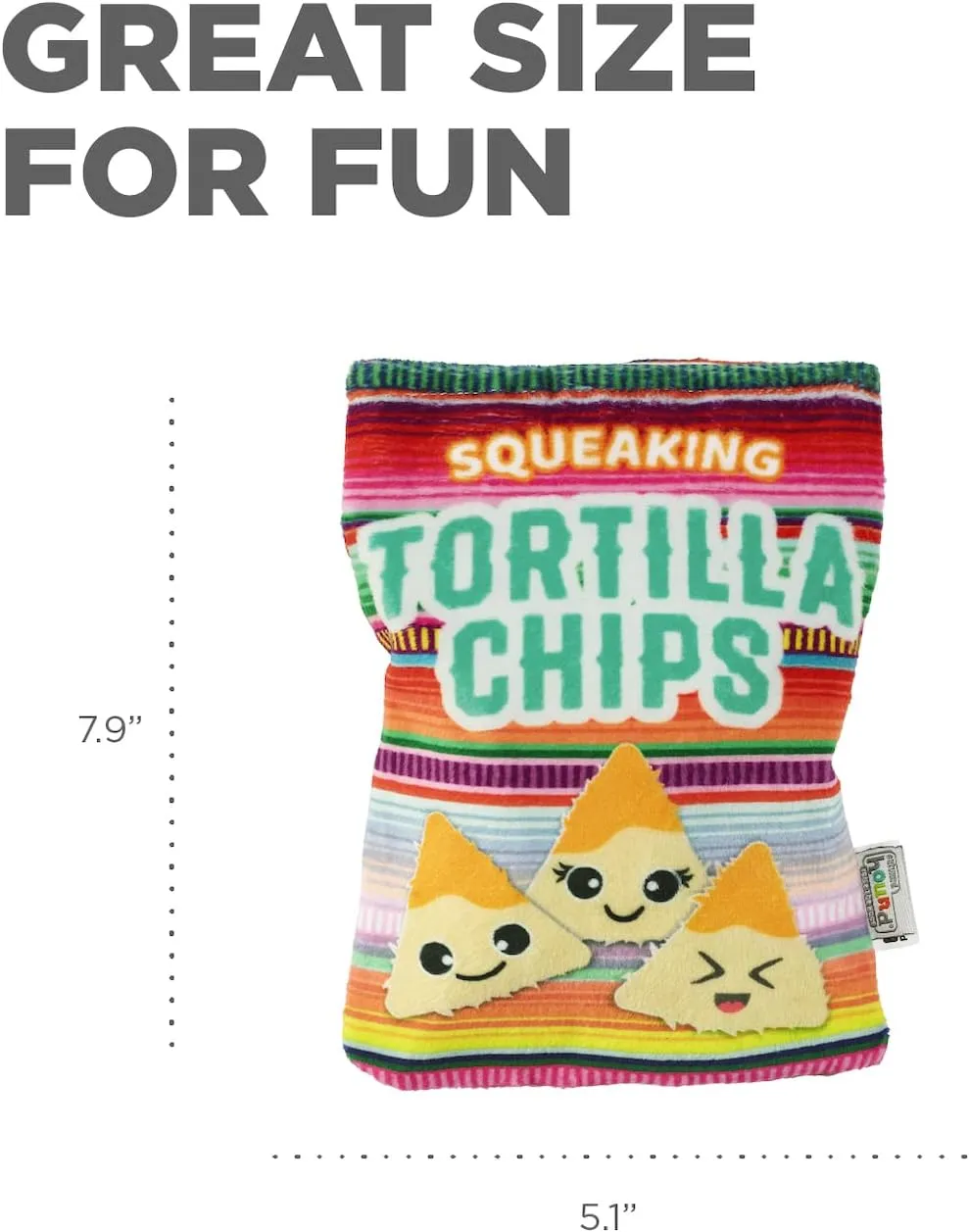 Outward Hound Snack Bag Tortilla Chips Puzzle Squeaky Dog Toys