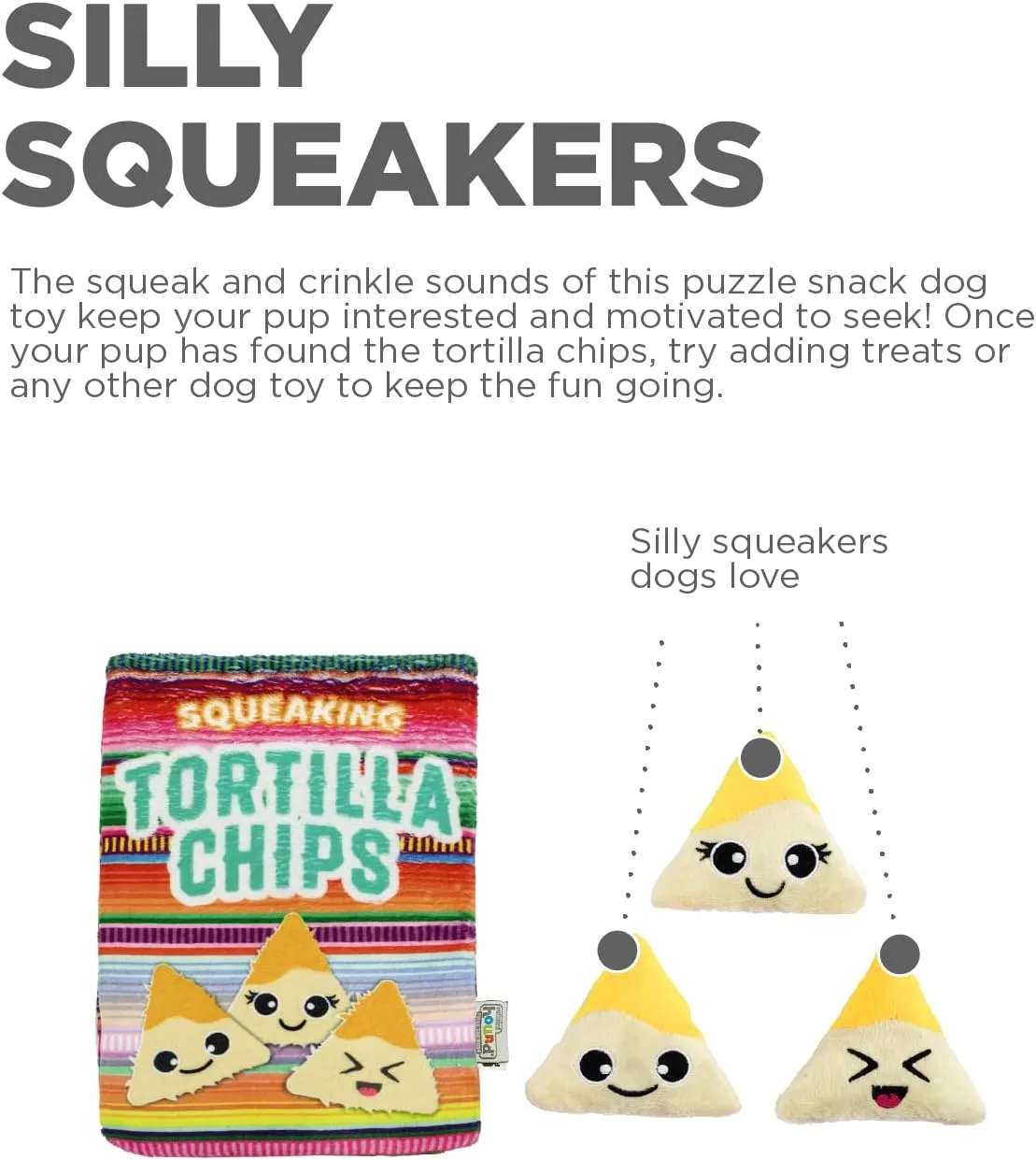 Outward Hound Snack Bag Tortilla Chips Puzzle Squeaky Dog Toys