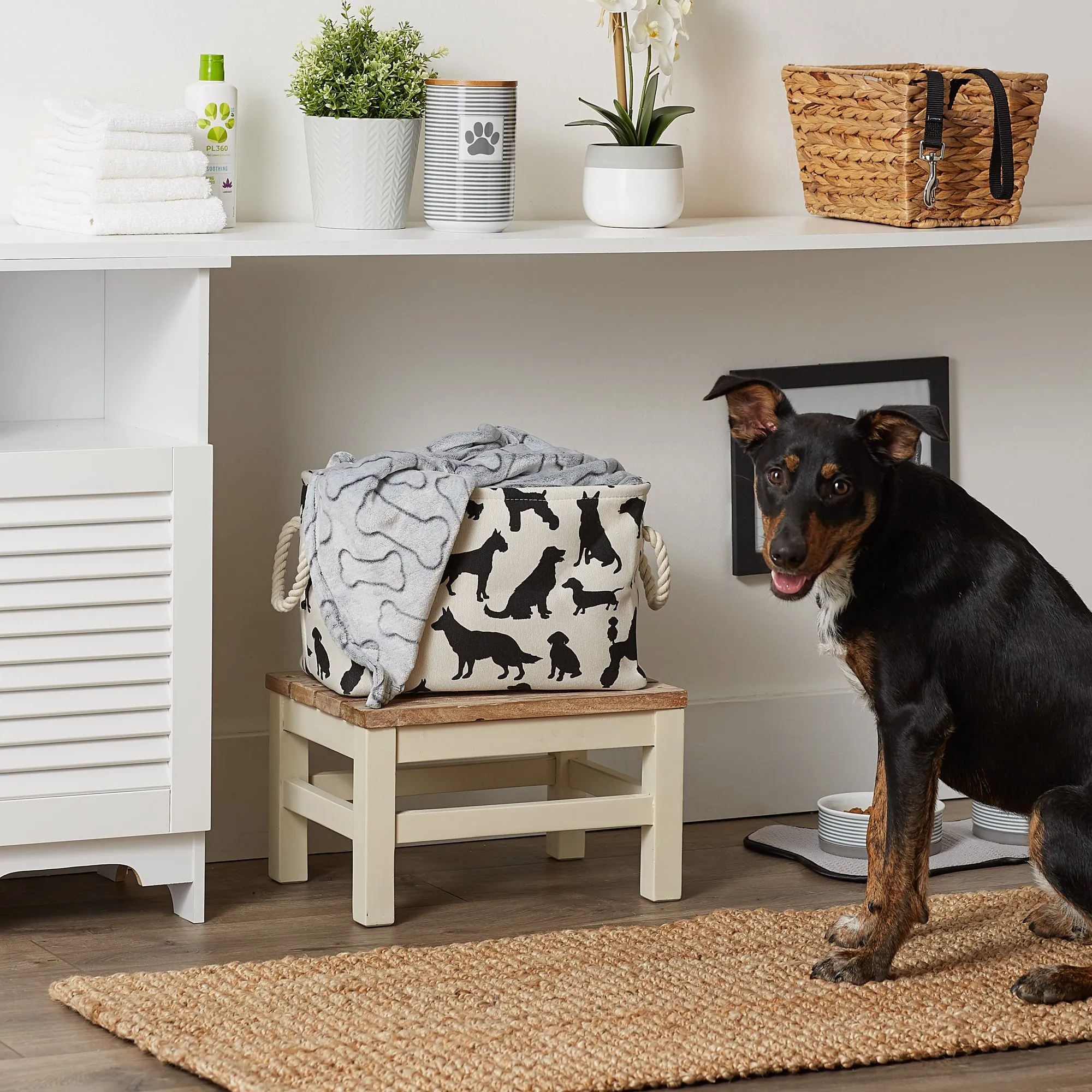 Polyester Pet Bin Dog Show Rectangle Small 14X8X9