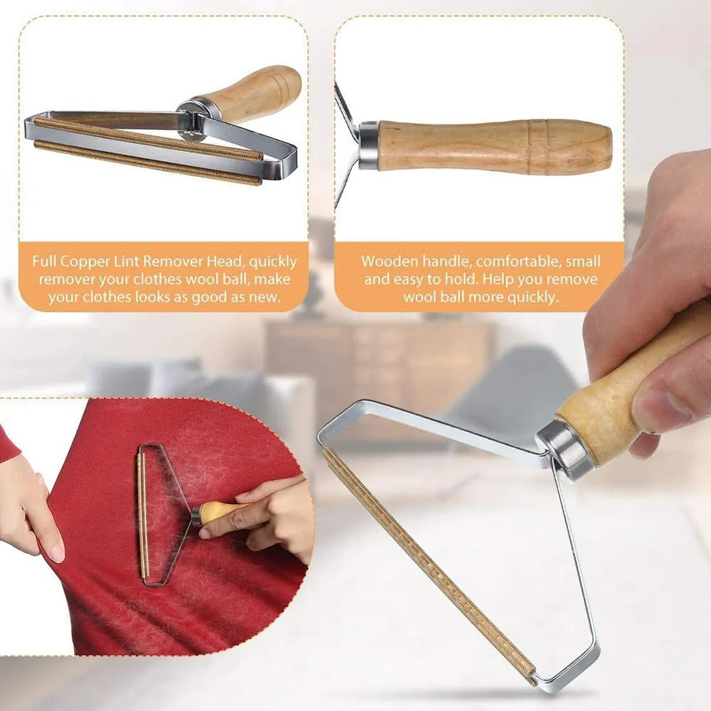 Reusable Portable Wood Lint Remover Pet Hair Remover