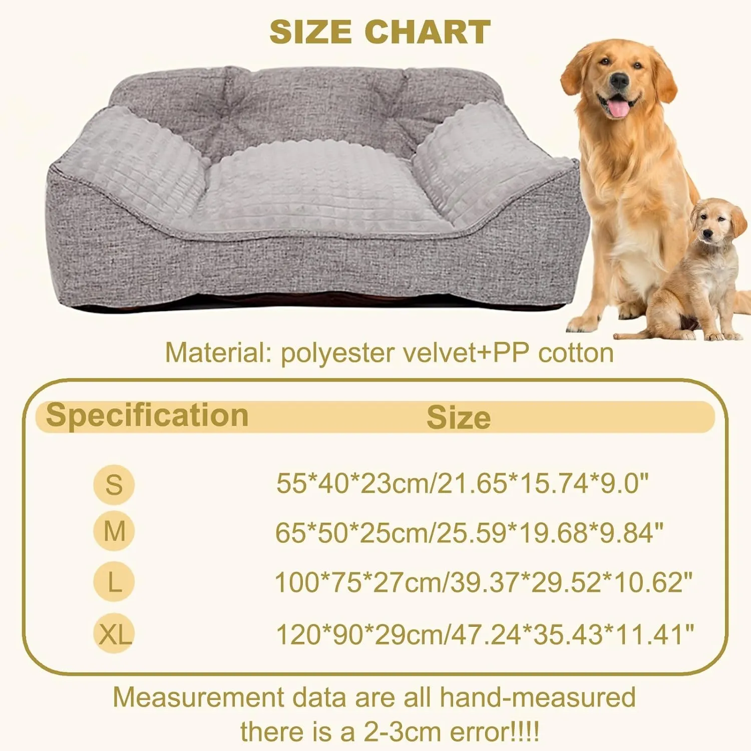 Reversible Dog Bed Mat, Orthopedic Calming Dog Bed,Dog Bed Crate Pad Plush Dog Crate Washable Dog Bed Sofa Pet Bed for Small Medium Large Dogs Removable Washable Dog Bed(Gray,XL)