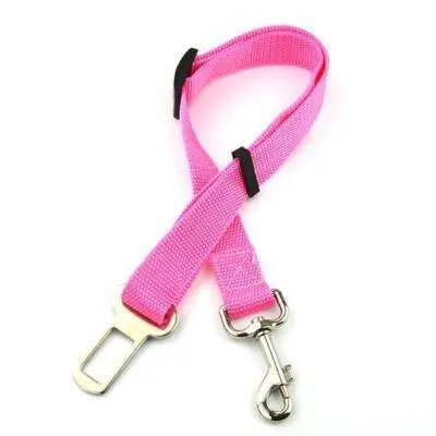 Safety Belt Nylon Pets Dog Cat Seat Lead Leash Adjustable