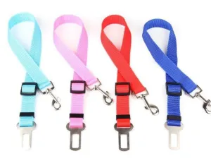 Safety Belt Nylon Pets Dog Cat Seat Lead Leash Adjustable