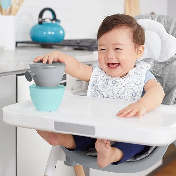 Skip Hop Easy Grab Bowls- Teal & Grey