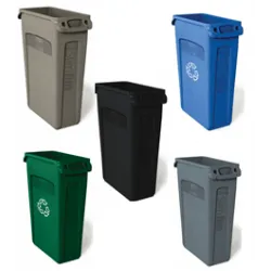 Slim Jim Waste Container with Venting Channels - 87 Litre
