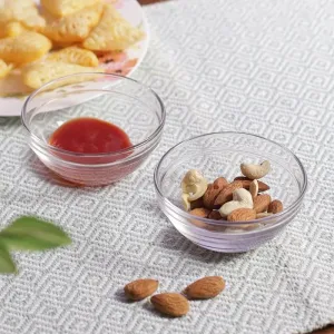 Stackable Bowls Clear Glass Tableware | Set of 6
