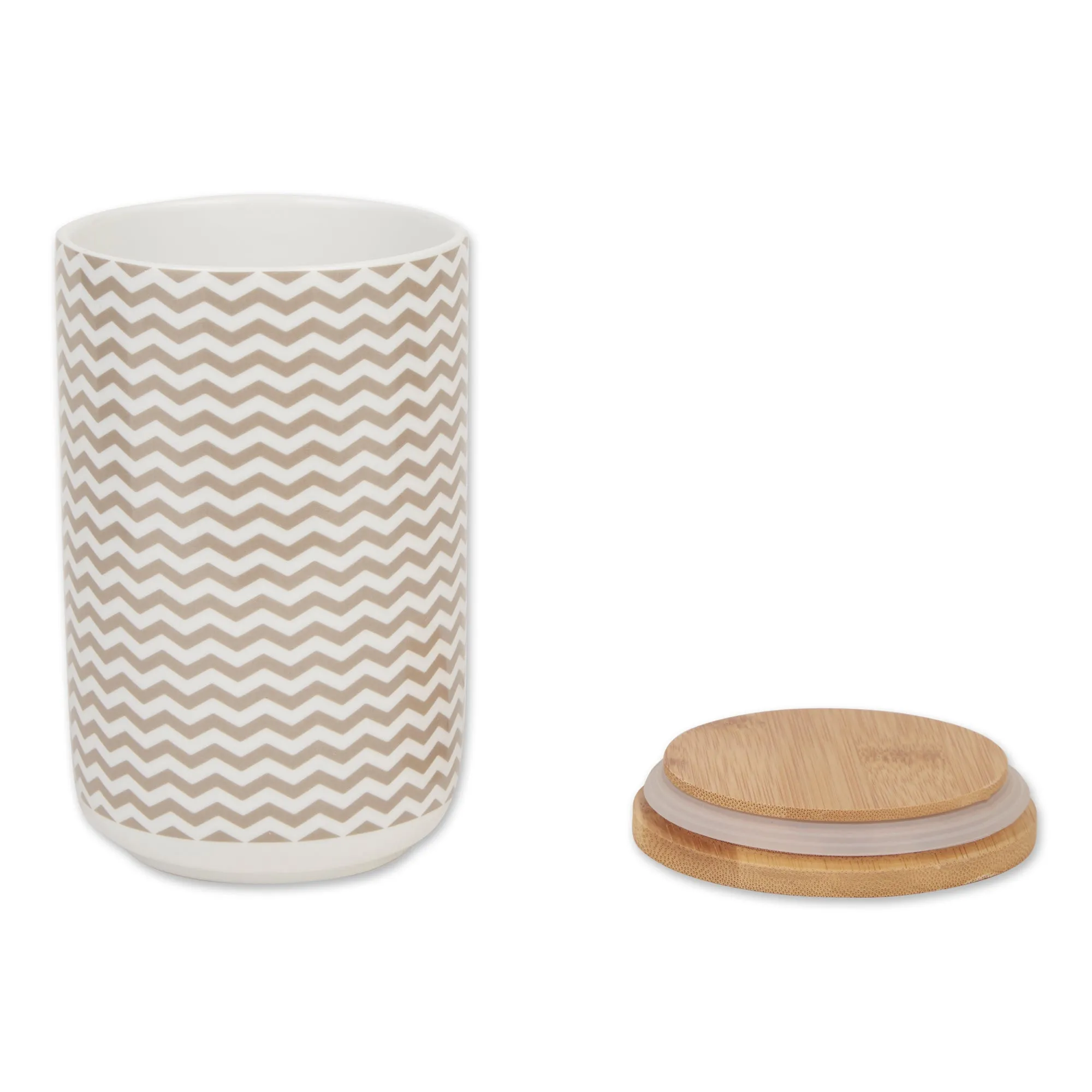 Stone Chevron Ceramic Treat Canister