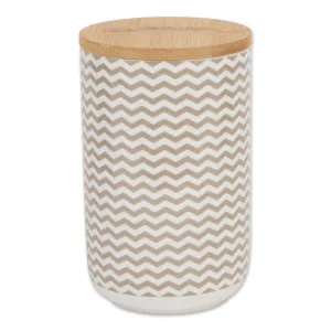 Stone Chevron Ceramic Treat Canister