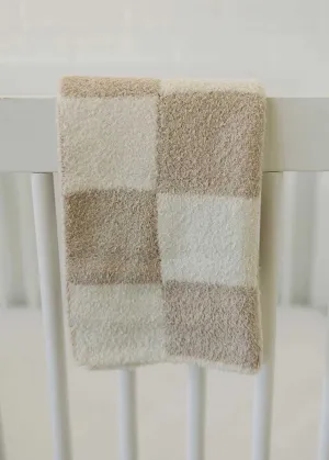 Taupe Checkered Plush Lovey