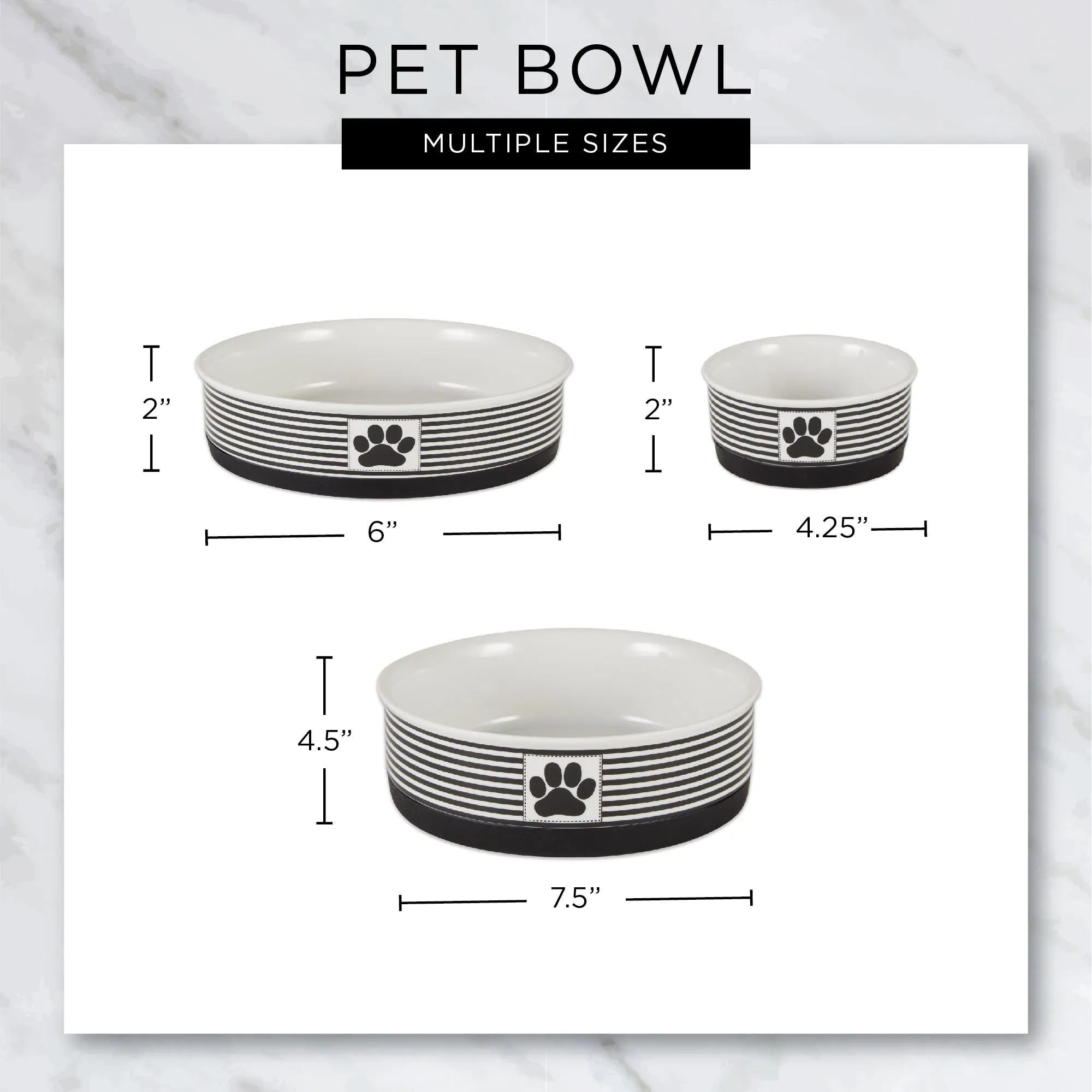 Teal Chevron Pet Bowl Set of 2, Large 3.75 C. Capacity