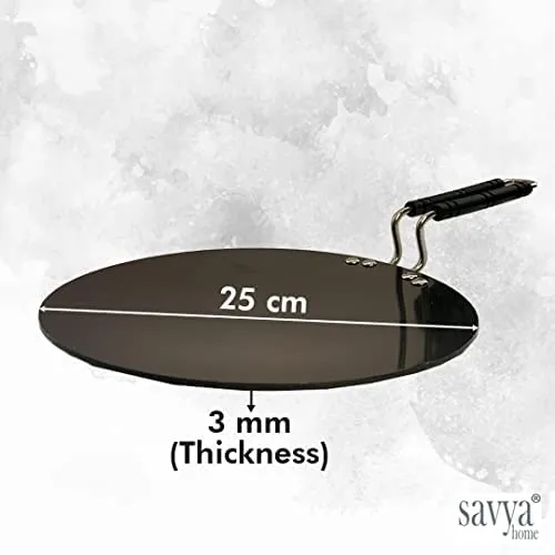 The Better Home 100% Pure Copper Water Bottle 1 Litre, Maroon & Savya Home Hard Anodised Tawa, 25cm