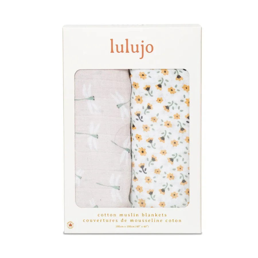 Vintage Floral & Dragonfly Swaddles