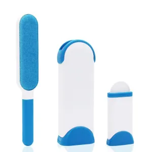 VOCOO Pet Hair Remover,Fur Hair to Hair Cleaning Clothes Fabric Magic Brush/to The Machine with Self-Cleaning Base Double-Sided Brush to Remove Clothing and Furniture Pet Hair (Blue)