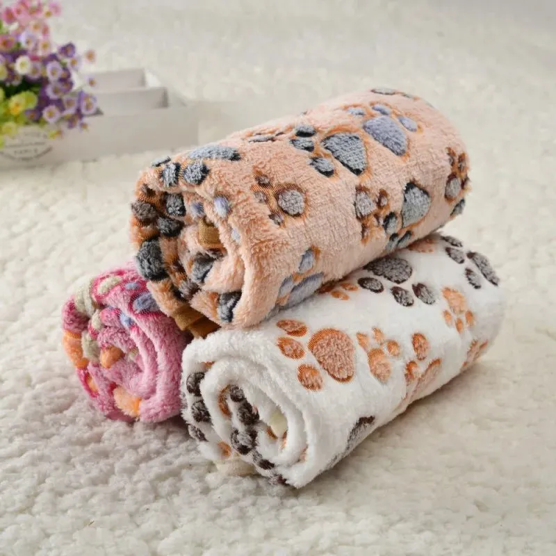 Warm Soft Pet Blanket: Plush Sleeping Mat for Dogs and Cats